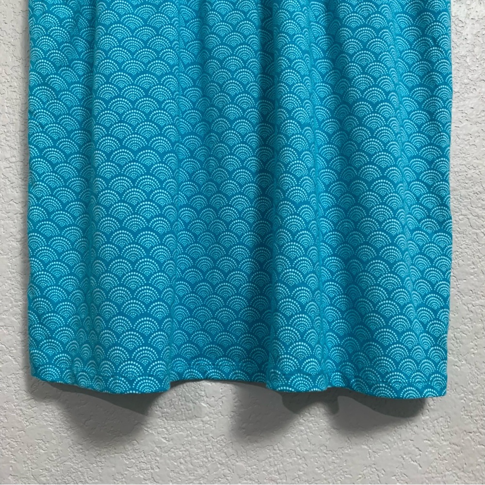 NWT Boden Dress Womens 12 Melinda Sleeveless Geometric Print Jersey Pockets Aqua - Picture 6 of 14